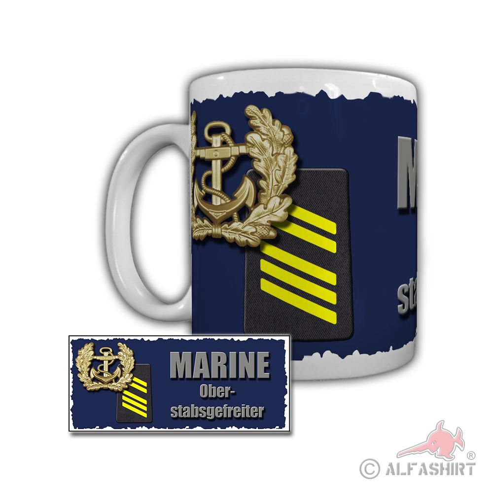 Tasse Marine Oberstabsgefreiter Flottendienstboot Alster A50 Bundeswehr  #29301
