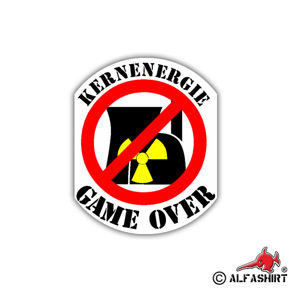 Nuclear Energy Game Over Nuclear Power No Thank You Energy 7x6cm # A973