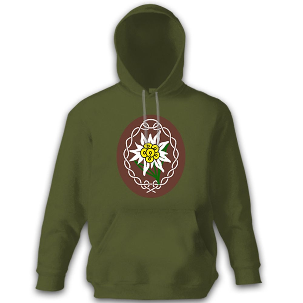 Edel Weiss Alpen Blume Gebirgsjäger Jäger Bundeswehr BW - Kapuzenpullover #10622