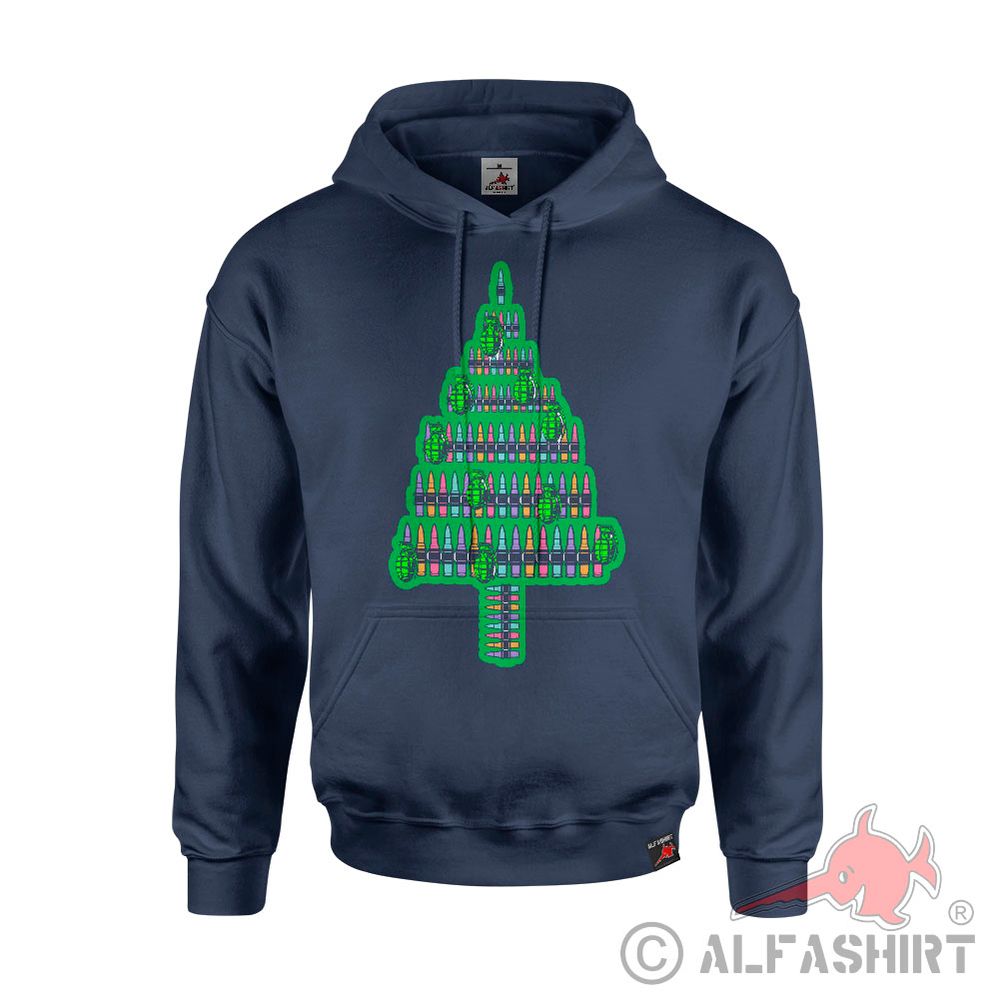 Hoodie Christmas Tree Army Ammo Chain X-Mas Soldier #43255