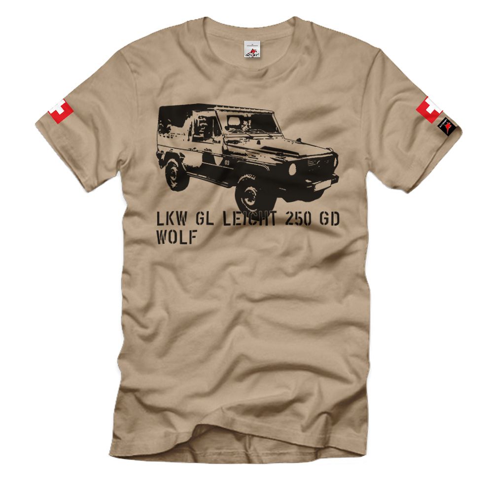 Bundeswehr G-Modell Switzerland truck light gl Wolf off-road vehicle T-Shirt # 33042
