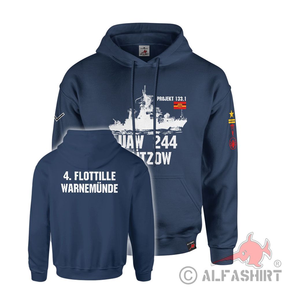 Hoodie 4 Flottille Warenmünde UAW 244 Bützow Projekt Unteroffizier Schüler 42776