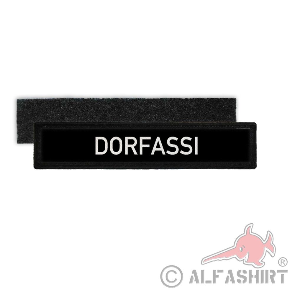 Patch Namensschild Dorfassi Assi Dorf Schrift Jacke Kult Retro Fun Humor #30313