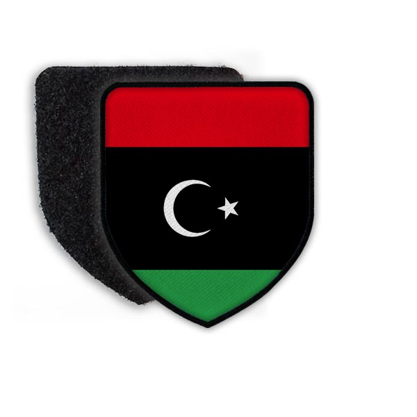 Patch Flagge von Lybien Arabisch Tamazight Tripolis Fayiz as Sarradsch#21534