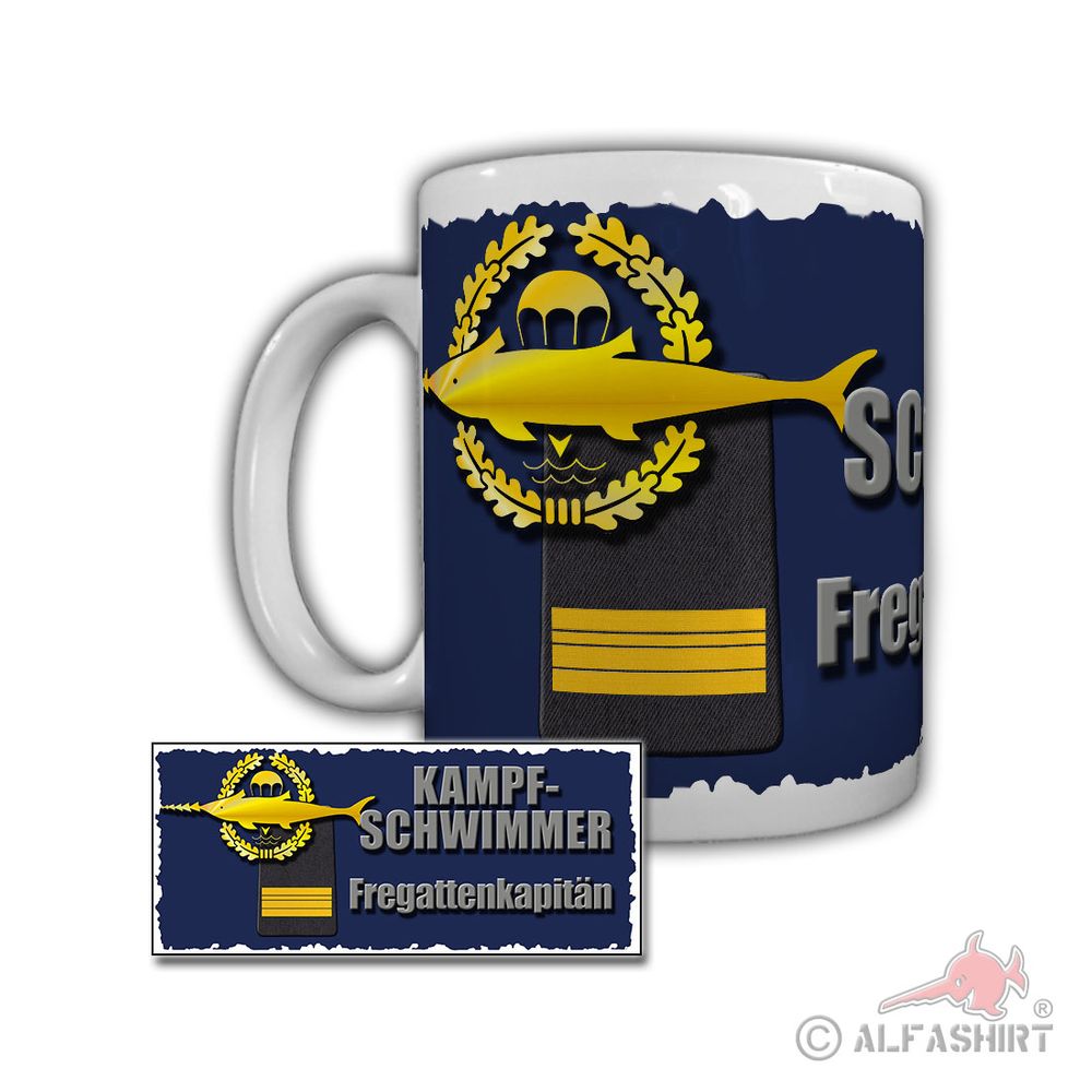 Tasse Kampfschwimmer Fregattenkapitän Einsatzgruppenversorgern Bundeswehr #29266