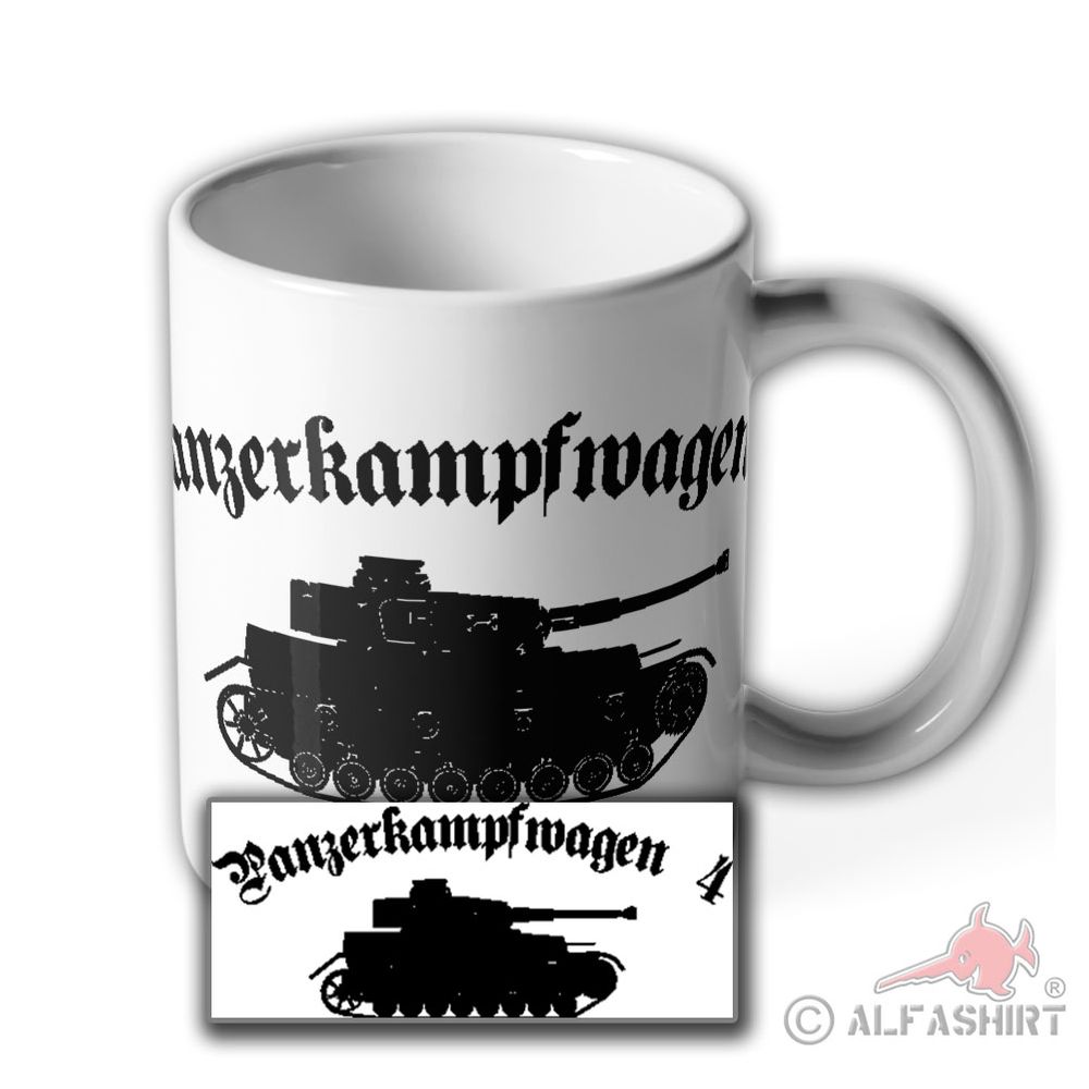 Panzerkampfwagen 4 Wh Fahrzeug Wk Panzer Waffengeschütz Militär Tasse #16535