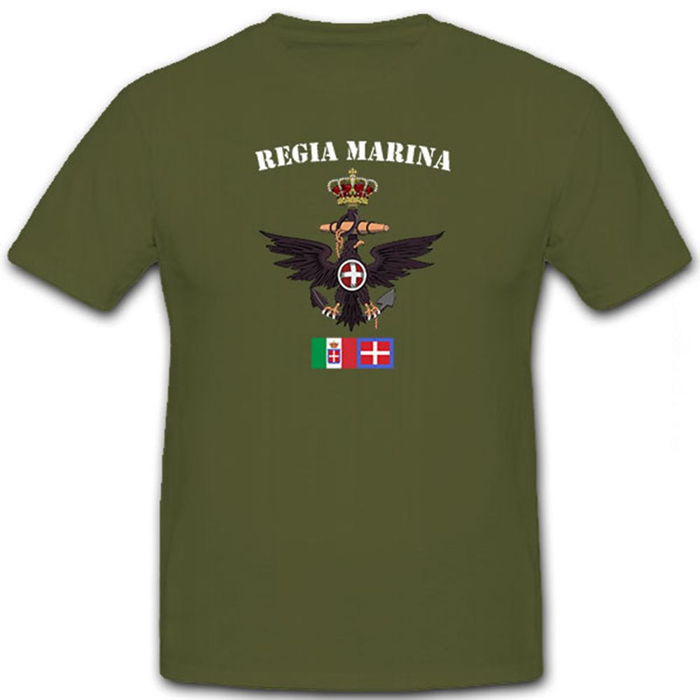 Regia Marina Italy Navy Coat of Arms Eagle Badge Emblem - T Shirt # 12454