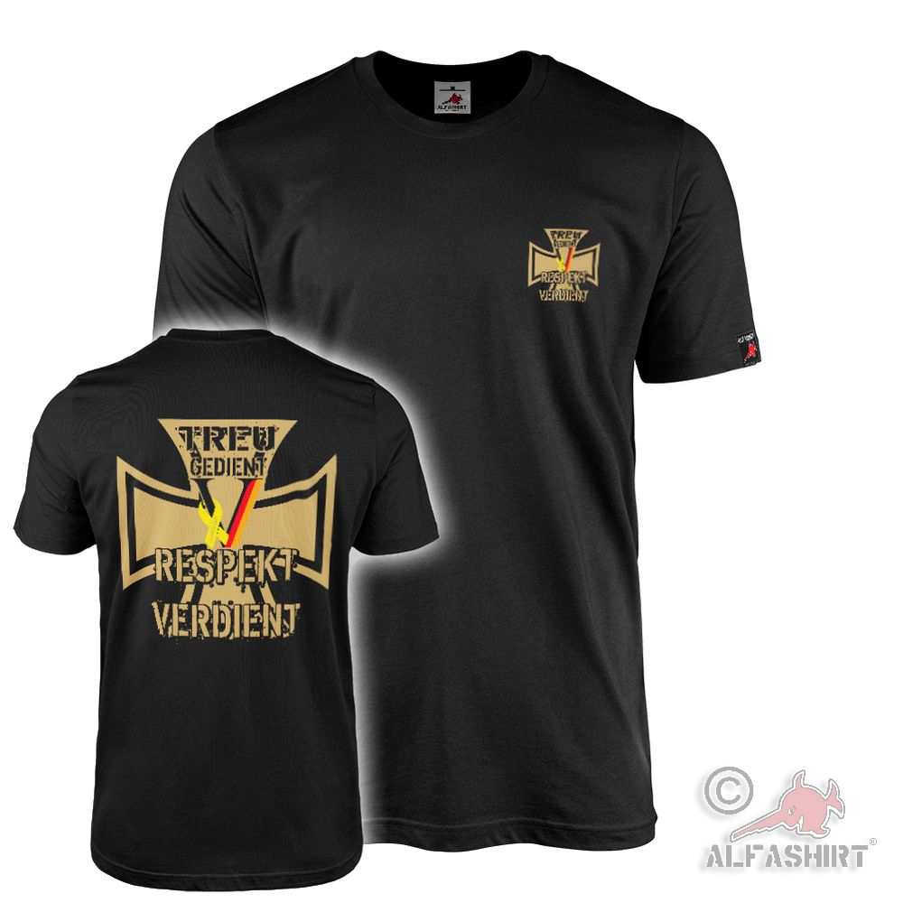 Treu Gedient Respekt Verdient Bundeswehr Veteran Solidarität T-Shirt SW #45744