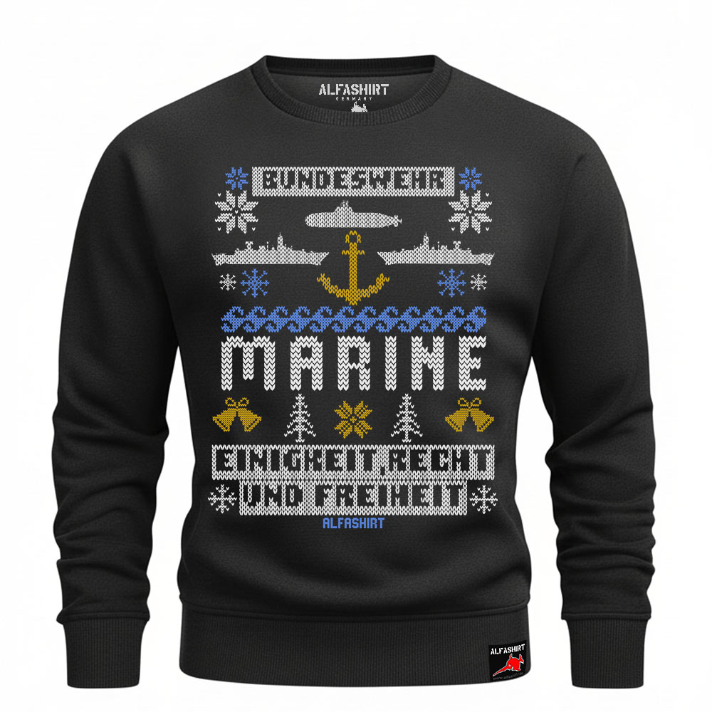 Pulli BW Marine X-MAS Bundeswehr Fregatte Weihnachten Schiff U-Boot #38501