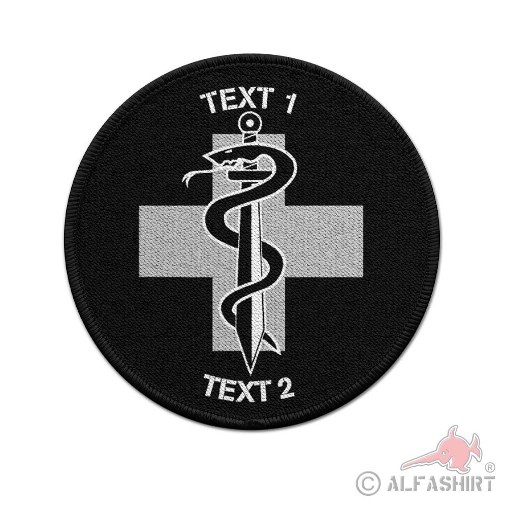 Patch 9cm Tactical Medic Wunschtext Aufnäher Sanitäter Polizei Bundeswehr #39384