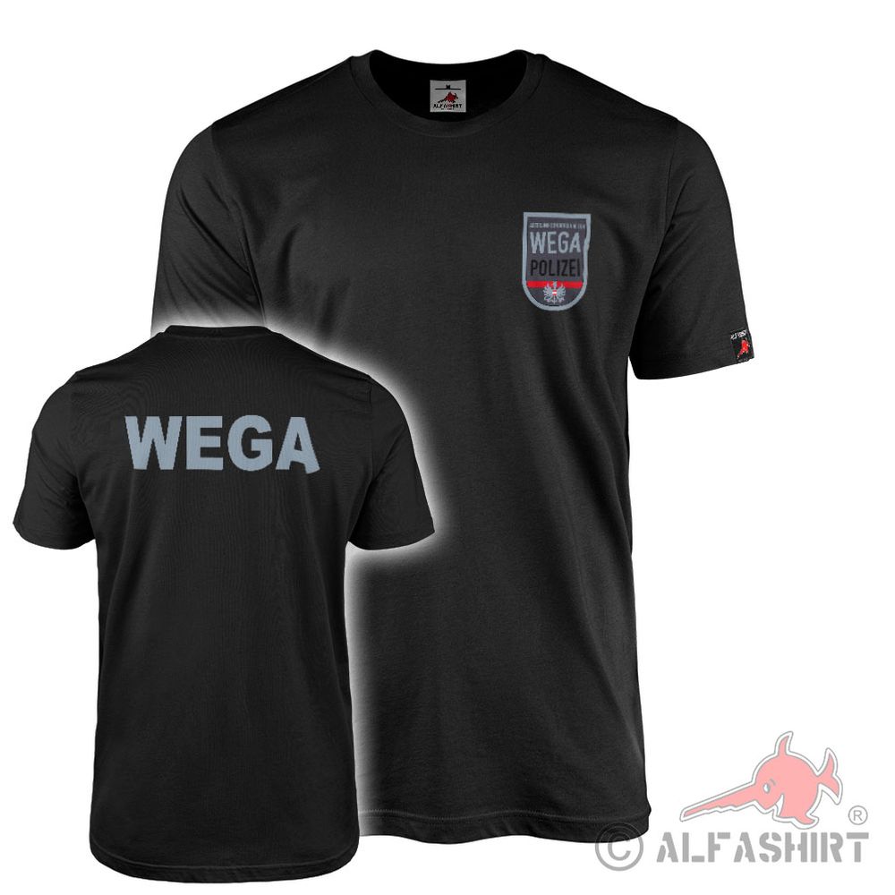 T-Shirt schwarz WEGA Wiener Einsatzgruppe Alarmabteilung Wien Abteilung #42536