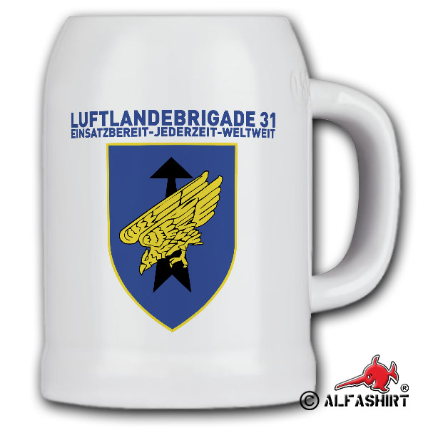 LLBrig 31 airborne brigade coat of arms paratrooper Oldenburg beer mug # 15598