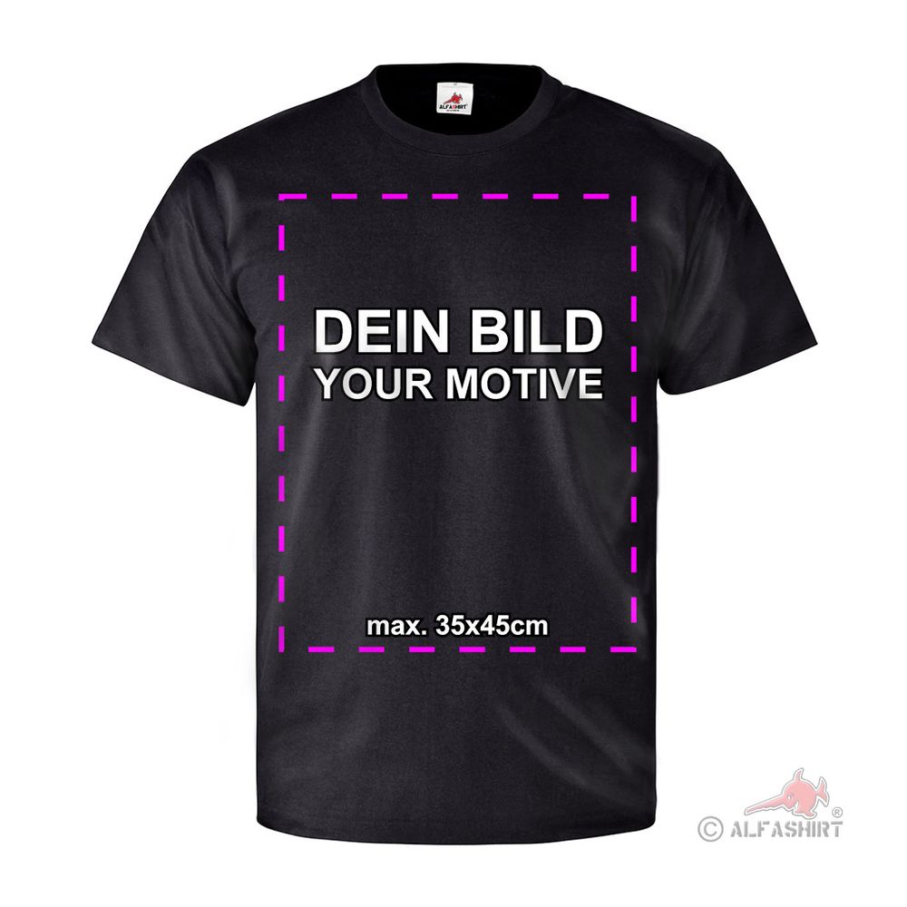 Shirt mit deinem Bild Druck Foto Wappen personalisiert Einzelstück Notgeschenk Last Minute #26858