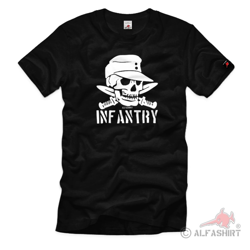 Infantry Skull Infanterie Fußtruppe Bundeswehr Abzeichen Einheit T-shirt #39428