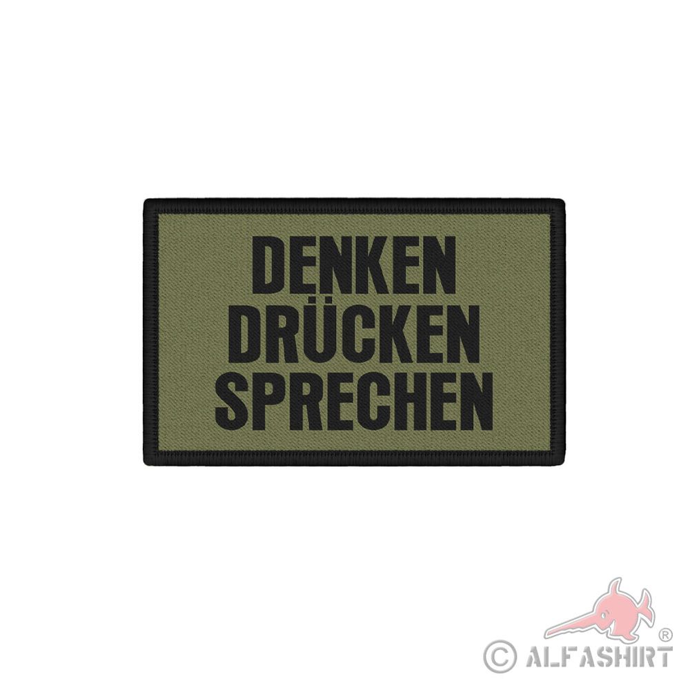 Patch 7,5x4,5cm Denken Drücken Sprechen#42301