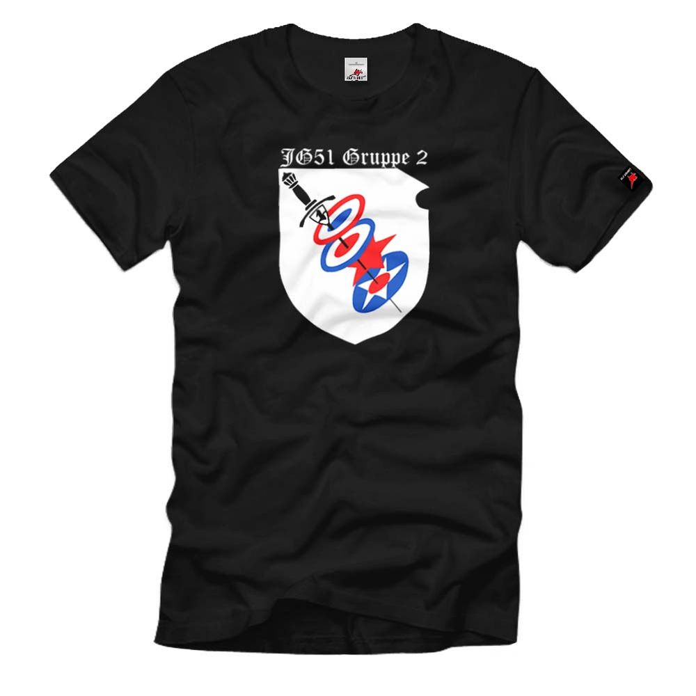 JG51 Gruppe 2 Gruppenwappen Emblem Luftwaffe Jagdgeschwader - T Shirt #1694