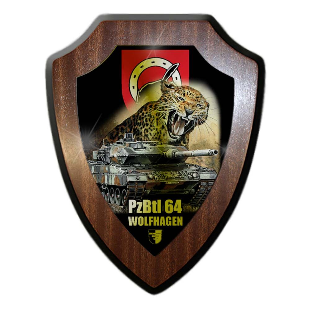 Heraldic shield Lukas Wirp PzBtl 64 Panzerbataillon Wolfhagen Bundeswehr # 33282