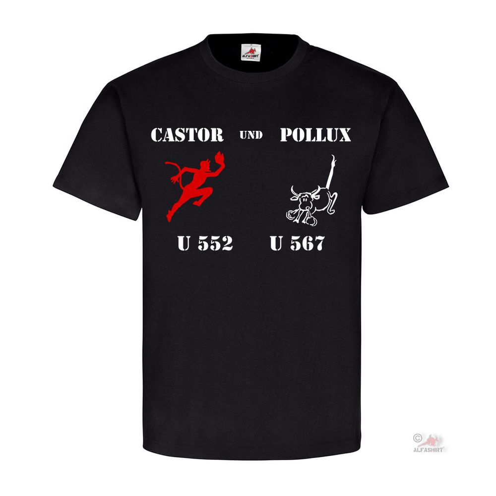 U552 U567 UBoot Marine Castor Pollux Turm Teufel Stier Atlantik T Shirt #20133
