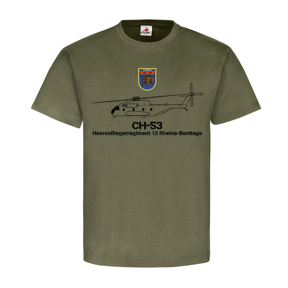 Army Aviation Regiment 15 Rheine-Bentlage BW Army Aviation CH53 T-shirt # 19952