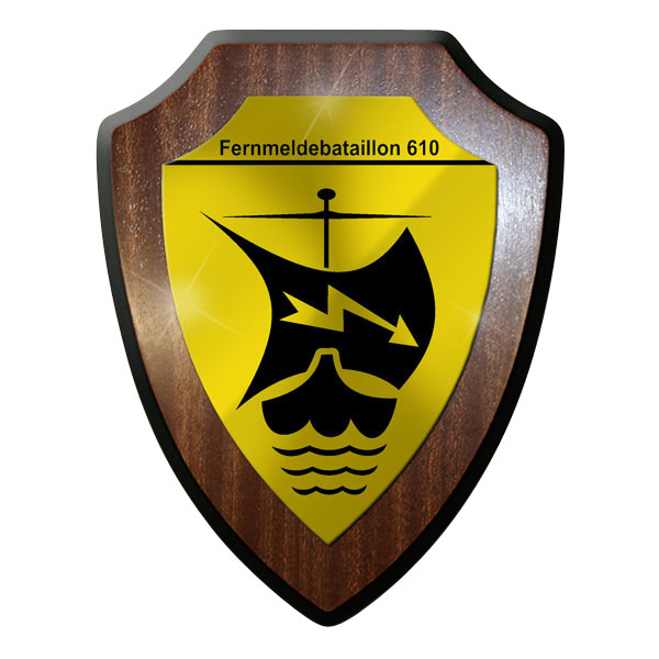 Wappenschild / Wandschild / - Fernmeldebataillon 610 FmBtl Funker #8943