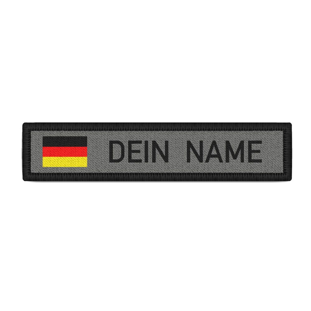 Namensschild personalisiert Patch grau Flagge Fahne DEU DE Deutschland #43349