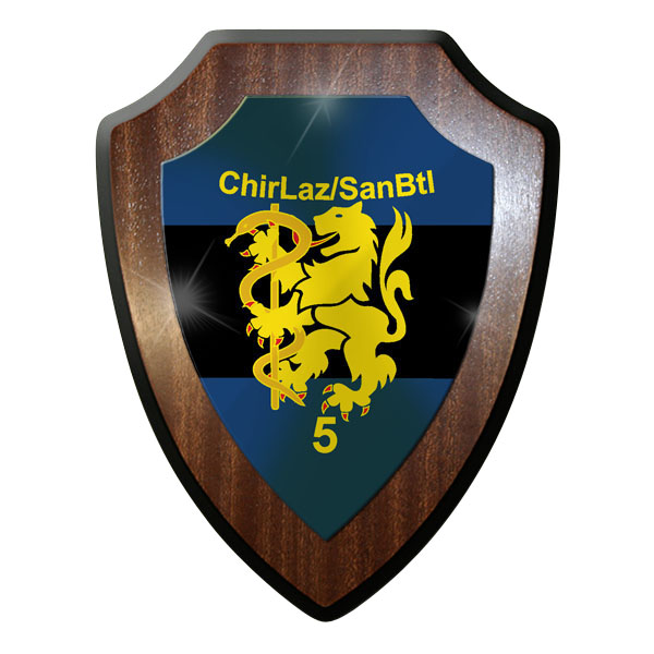 Wappenschild / Wandschild - ChirLaz SanBtl 5 Sanitäts Bataillon 5 Bw - #11716