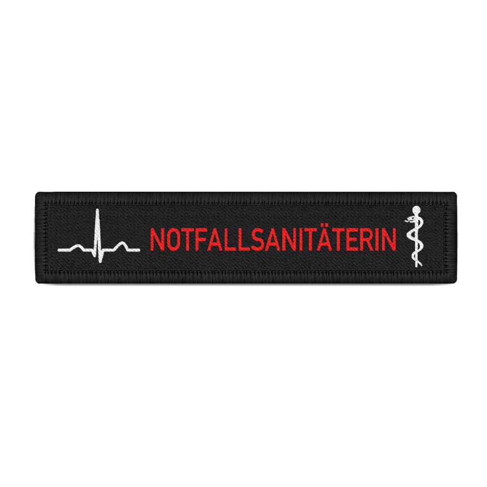 Namenspatch 12,5x2,5cm Notfallsanitäterin NFS Herzlinie Äskulap Rettungsdienst Notfall RTW #48081