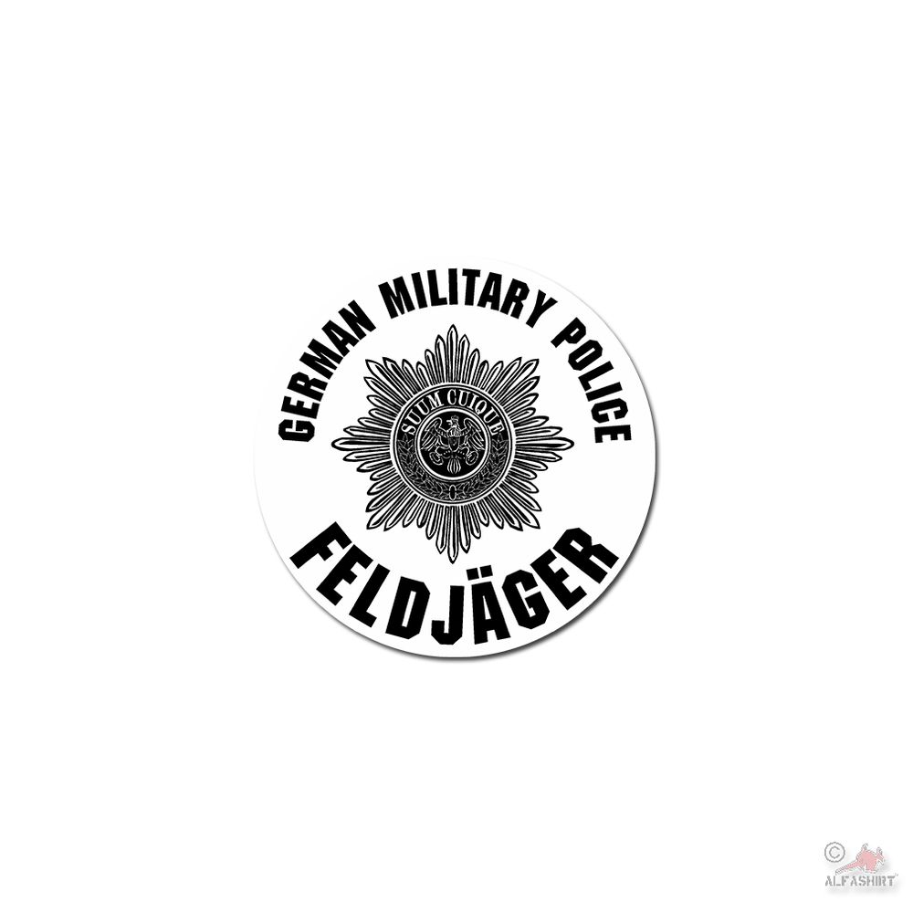 Feldjäger German Military Police BW Military Police Sticker 7x7cm # 26574