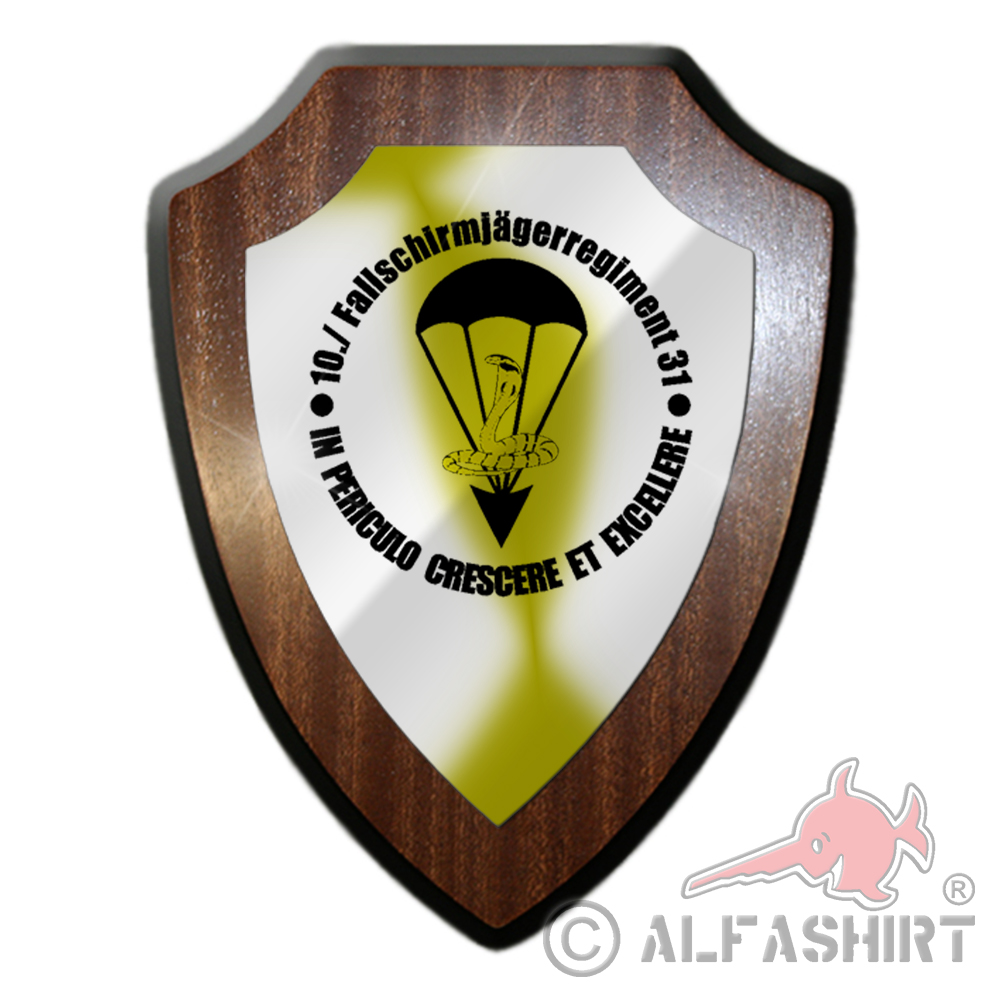 Heraldic shield 10 paratrooper regiment 31 FschJgRgt paratrooper BW # 27030 Heraldic shield 10 paratrooper regiment 31 FschJgRgt paratrooper BW # 27030