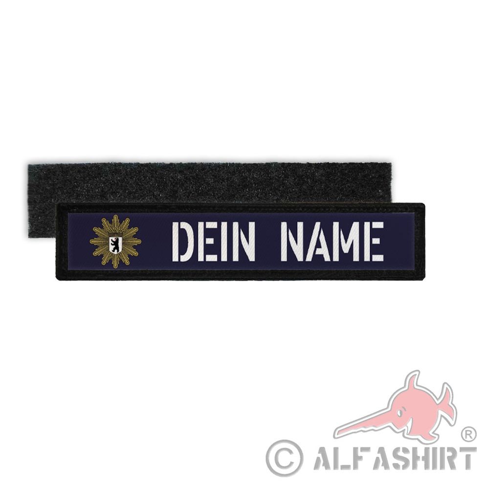 Patch Namens-Schild Polizei Berlin  Streifen personalisiert Namen #36081