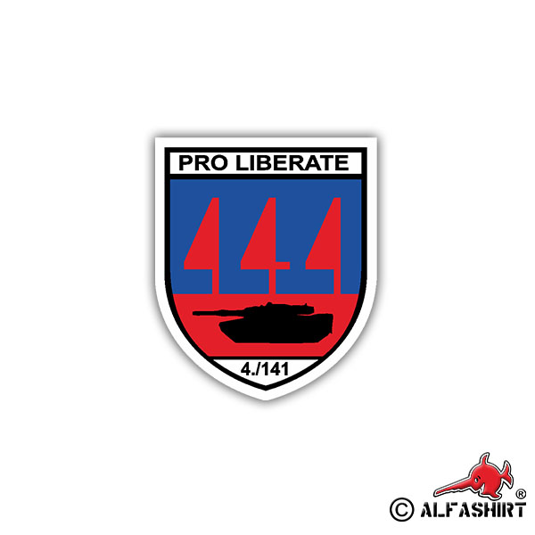 Aufkleber/Sticker H4 Gr PzBtl 141 Wappen Abzeichen Panzerbataillon 7x6cm A1247