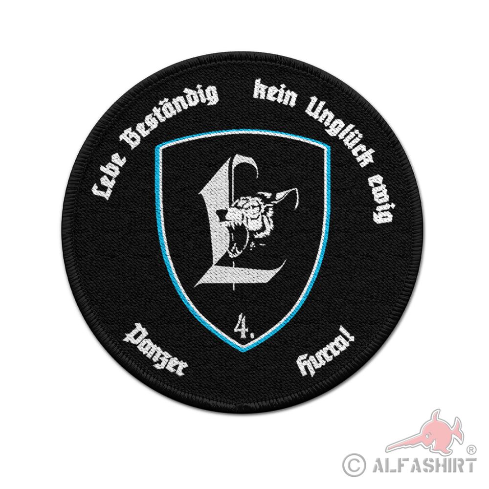 9cm Patch Panzerlehrbataillon Live Resistant No Misfortune Eternal Panzer # 37658