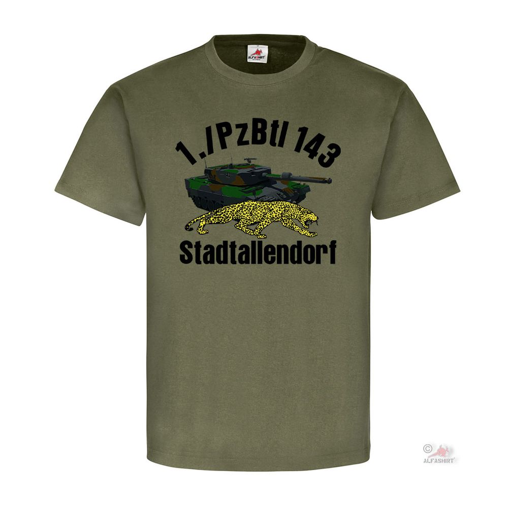 1 PzBtl 143 Stadtallendorf Panzerbataillon Kompanie Leopard T Shirt #20166
