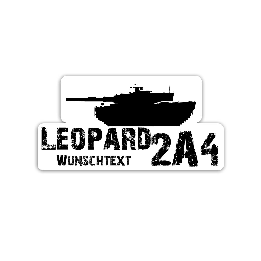 Aufkleber personalisiert Leopard 2A4 Panzer Bundeswehr Deutschland #A6119