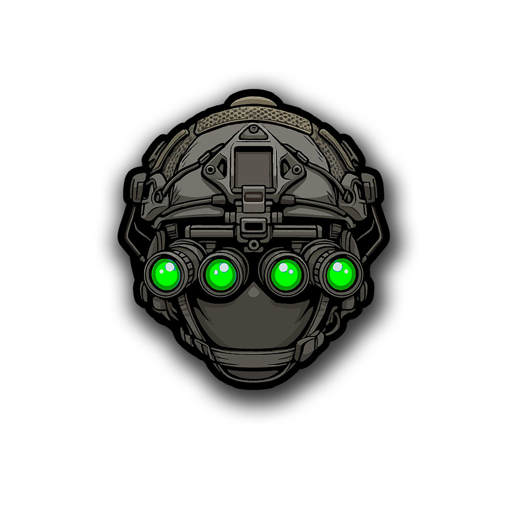 Operator with night vision device sticker KSK SAS NSG Commando Soldier Sticker 10x9cm A7236