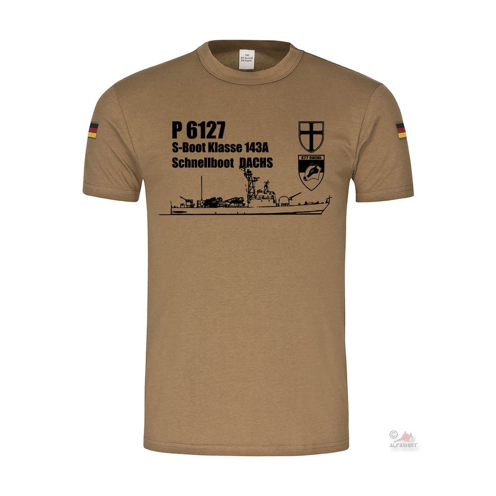 BW Tropen Schnellboot S77 DACHS S-Boot Class 148 Bundesmarine T-Shirt # 35640