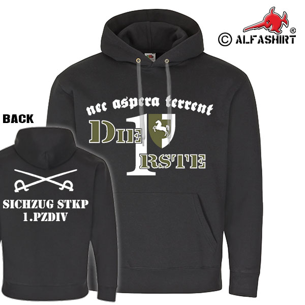 The First 1 PzDiv SichZug StKp Fuse Stabs Company Hoodie # 15931