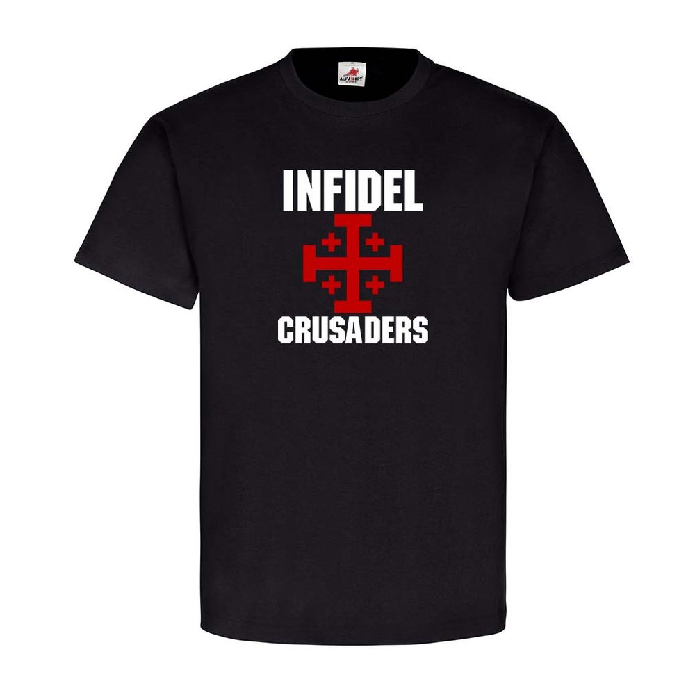 INFIDEL CRUSADERS Alfashirt Kreuz Militär Thor Infidel stolz T-Shirt #22880