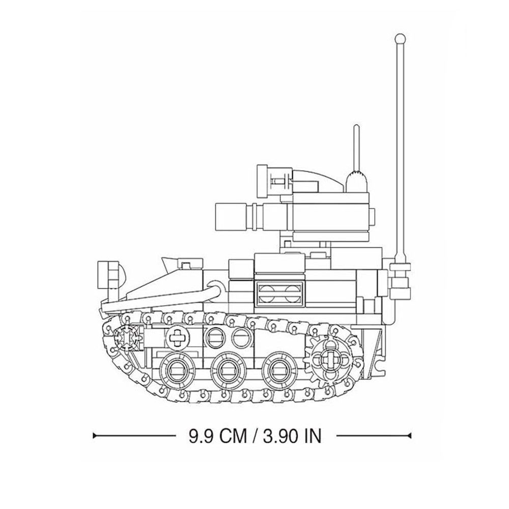 Männer Spielzeug Wiesel Panzer Bundeswehr Bausteine BW1 A1 20-mm Maschine #33456