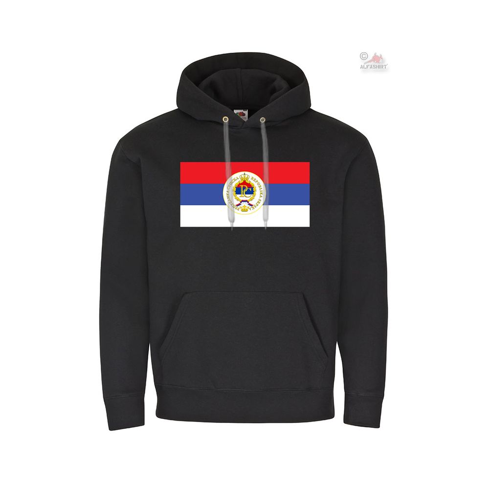 Hoodie Flagge Serbien Binnenstaat Balkanhalbinsel Belgrad Pullover #34975
