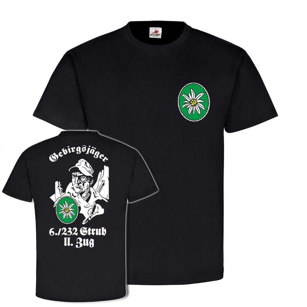 Mountaineer 6 - 232 II Train Strub GebJg BW Mountaineer Battalion T-shirt # 18761