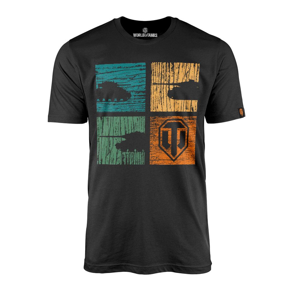 WOT Retro Tanks Panzer Sherman Tiger T34 World of Tanks Grunge T-Shirt #42029