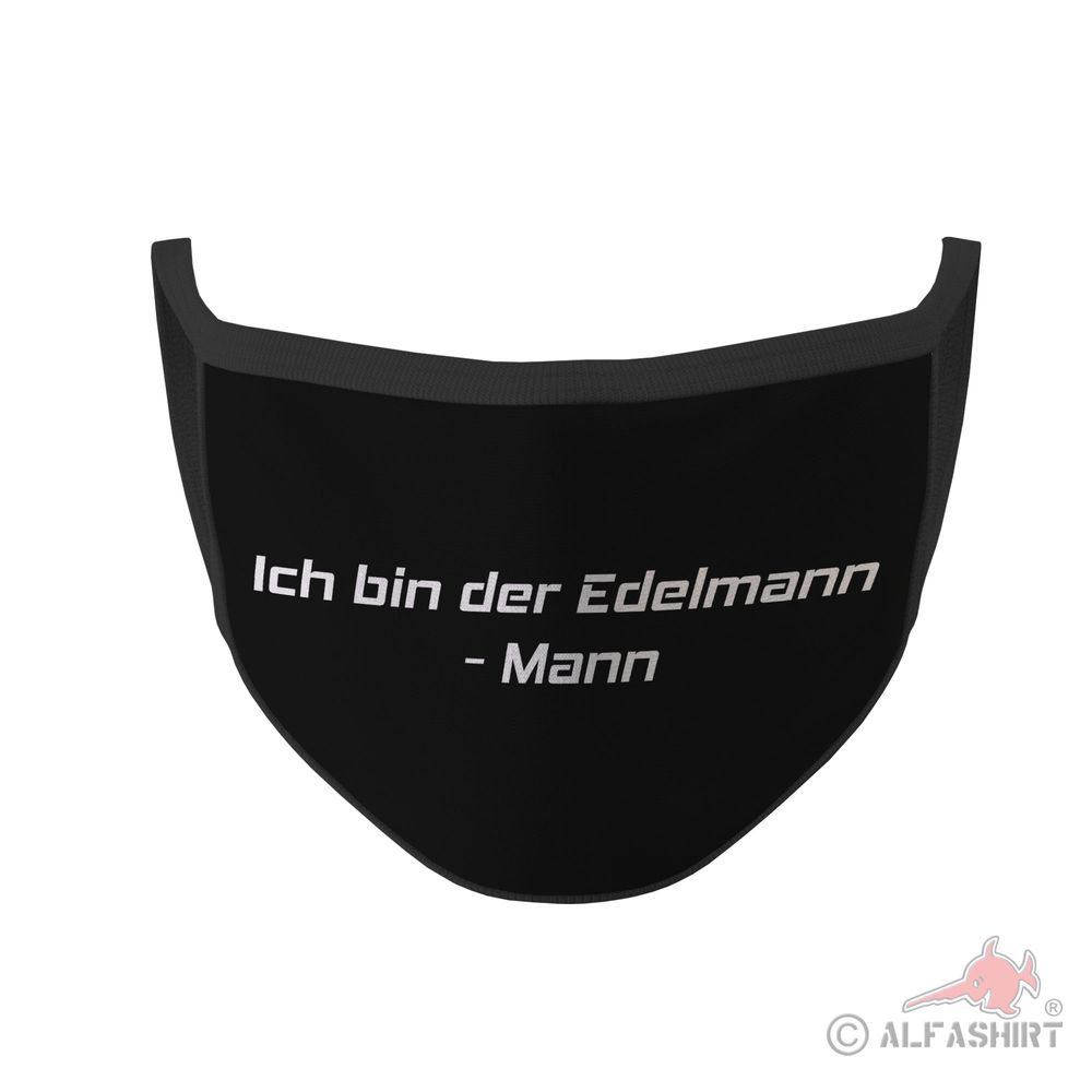 Edelmann Mundmaske Maske Humor Spruch Männergeschenk Covid Virus#35519