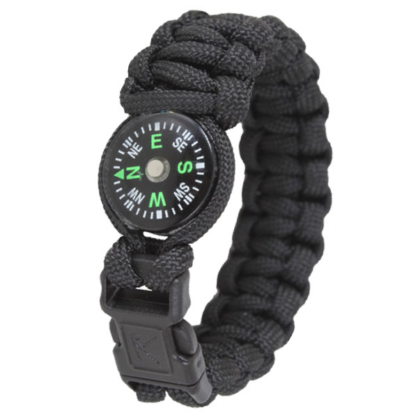 Paracord Armband mit Kompass in verschiedenen Farben