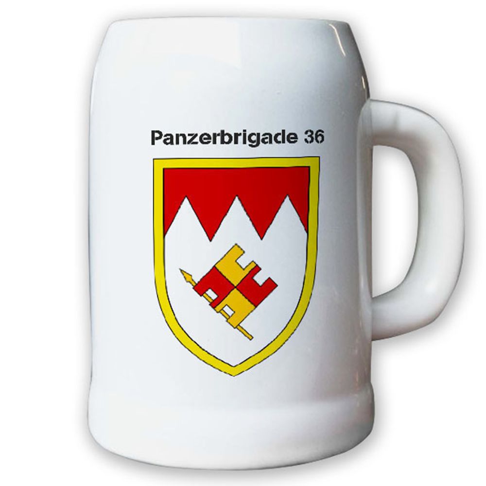 Krug / Bierkrug 0,5l -19.Bierkrug Panzerbrigade 36 PzBrig Brigade Einheit #12983