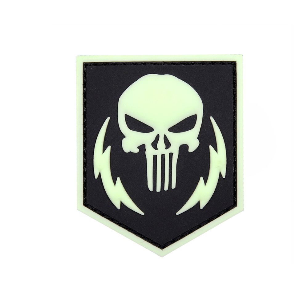 3D Rubber Infidel Skull Patch American Sniper Airsoft Paintball 5  x 6 cm#26945