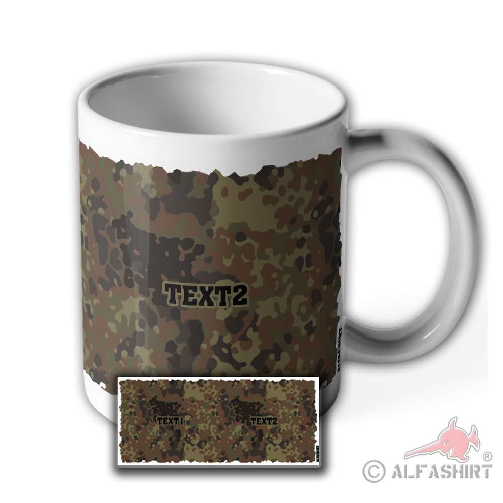 Mug personalized Flecktarn camouflage pattern camouflage pattern #41673