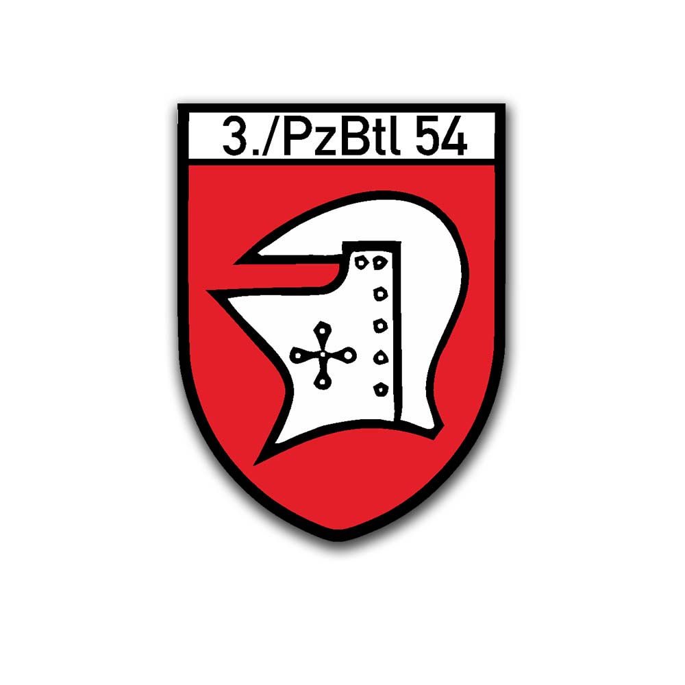 Aufkleber/Sticker 3 PzBtl 54 Panzerbataillon Leo Hessisch-Lichtenau 6x8 cm A5082