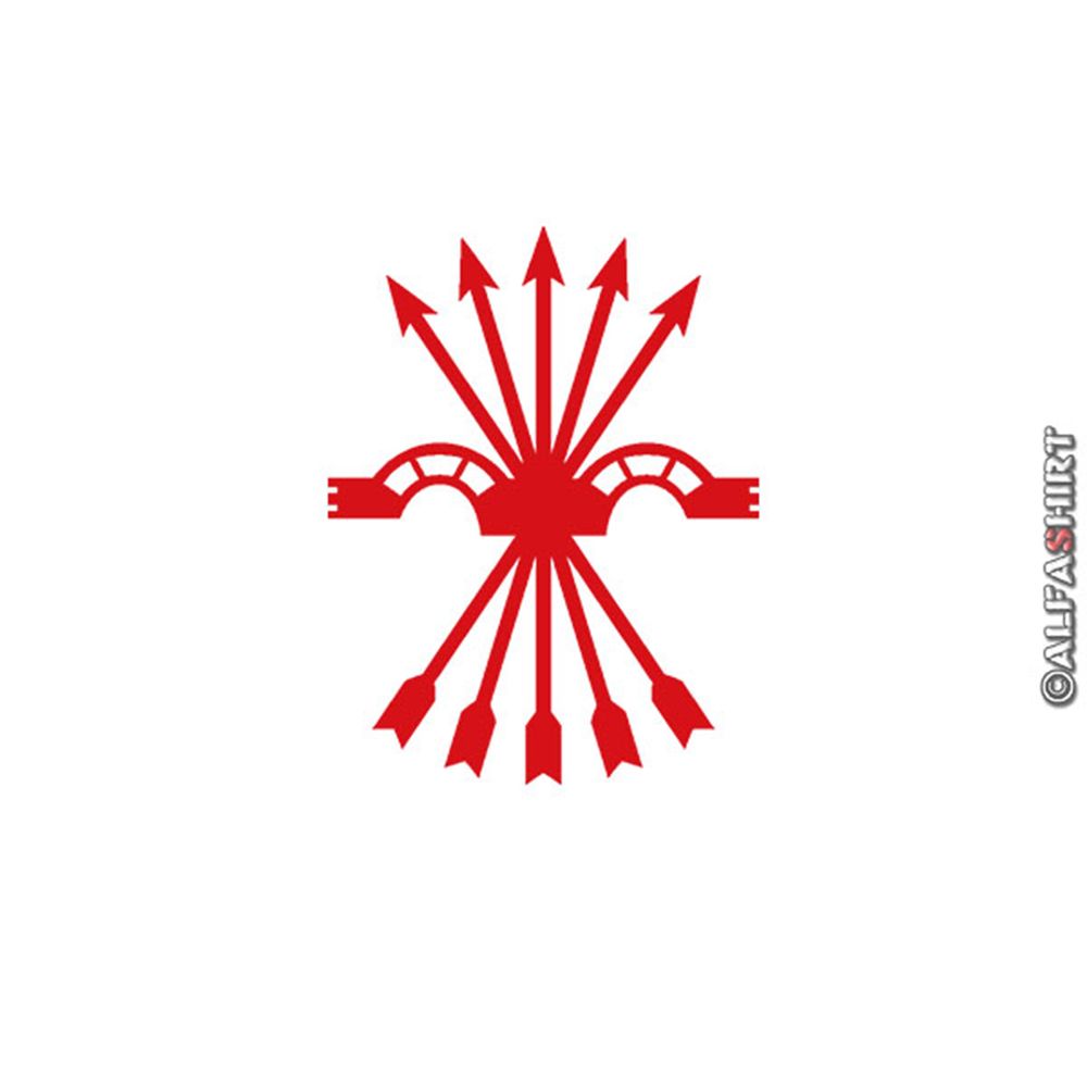 Sticker Falange Spain Republic Franco Joch arrows 10x8cm # A549
