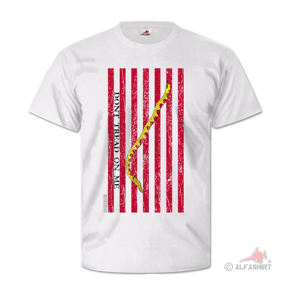 US Navy don't tread on me rattlesnake Fahne USA Jack Abzeichen T Shirt #26881